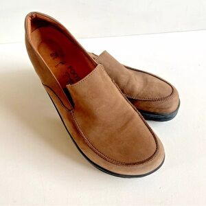 Footprints Birkenstock Men Shoe Size 44 Brown Leather Slip On Loafer Pavia